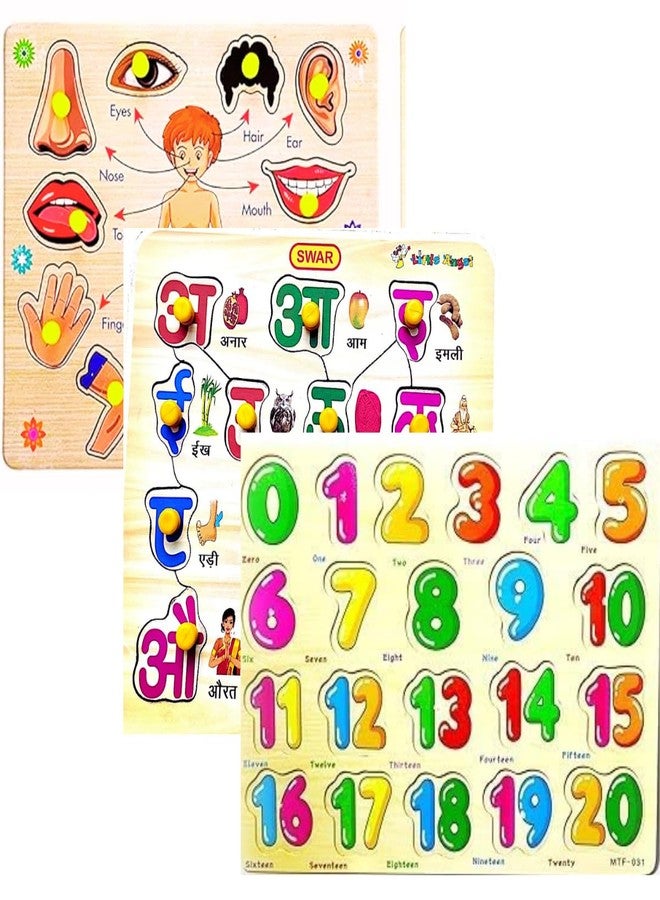 RPC99 Wooden Learning Educational Game Board for Kids, Puzzle Toys for 2 Years Old Boys & Girls Educational Learning Puzzle Toy for Kids ((B0DY PRT & SWAR & 1 T0 20)) - Image 1